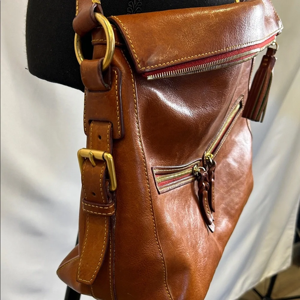 DOONEY Brown Leather Crossbody Bag - Picture 4 of 6